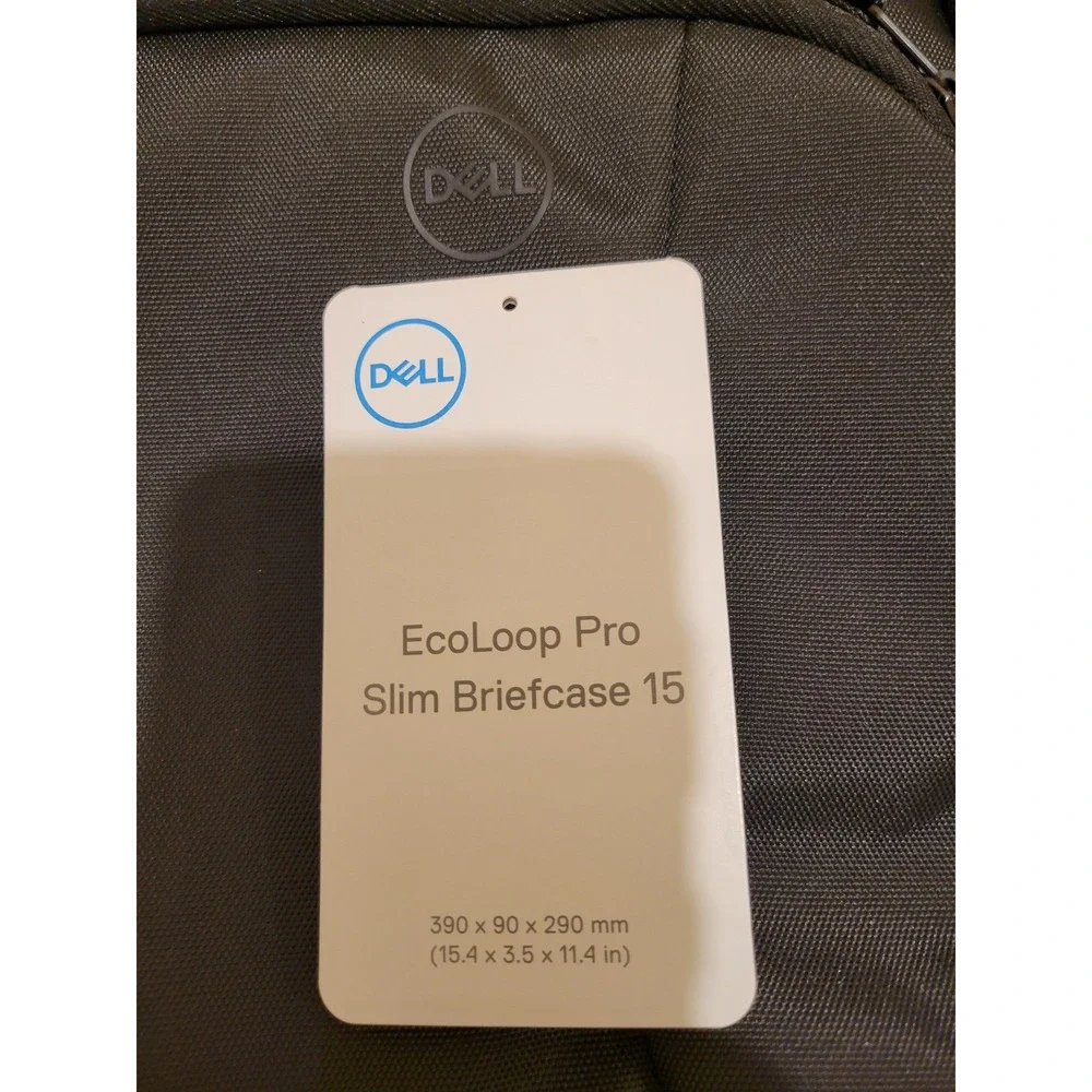 NWT Dell CC5624S EcoLoop Pro Slim Briefcase 15 Black Laptop Messenger Bag Basics